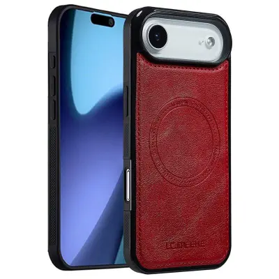 LC.IMEEKE iPhone Air Fodral KonstLäder - Röd