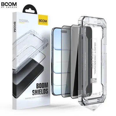 LIVSTIDSGARANTI - BOOM iPhone Air Privacy Härdat Glas Skärmskydd 2st