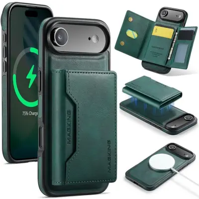 MAGKING iPhone Air Mobilskal MagSafe Korthållare - Grön
