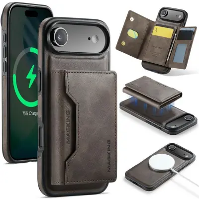 MAGKING iPhone Air Mobilskal MagSafe Korthållare - Brun