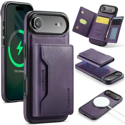MAGKING iPhone Air Mobilskal MagSafe Korthållare - Lila