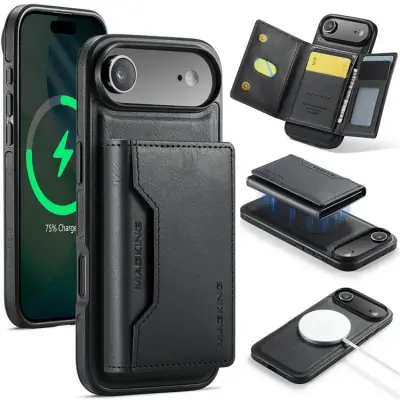MAGKING iPhone Air Mobilskal MagSafe Korthållare - Svart