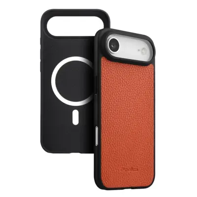 MELKCO iPhone Air Mobilskal Magsafe Äkta läder - Orange