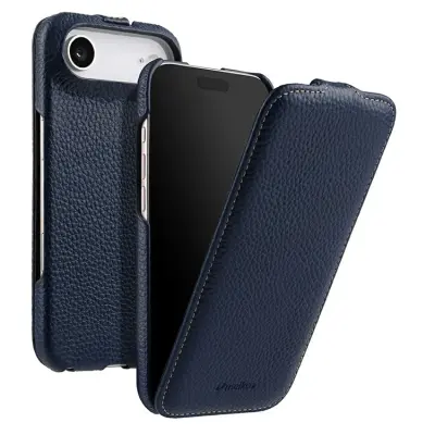 MELKCO iPhone Air Mobilskal MagSafe Äkta Läder - Blå (Blå)