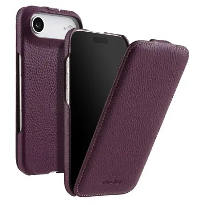 MELKCO iPhone Air Mobilskal MagSafe Äkta Läder - Lila (Lila)