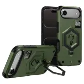 Mobilskal För iPhone Air Hexagonal Kickstand med Hook (Grön)