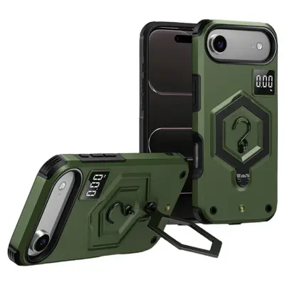 Mobilskal För iPhone Air Hexagonal Kickstand med Hook (Grön)