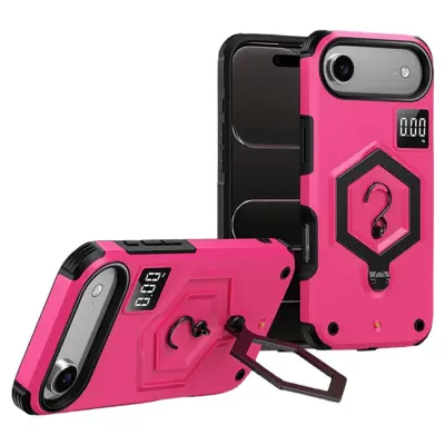 Mobilskal För iPhone Air Hexagonal Kickstand med Hook - Rosa (Rosa)