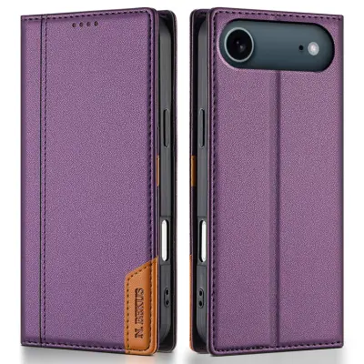 N.BEKUS iPhone Air Konstläder Plånboksfodral RFID-Skydd P3 - Lila