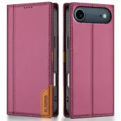N.BEKUS iPhone Air Plånboksfodral RFID Blocking P3 - Vinröd
