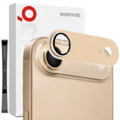NORTHJO iPhone Air Kameralinsskydd Härdat Glas - Guld