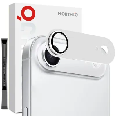 NORTHJO iPhone Air Kameralinsskydd Härdat Glas - Silver