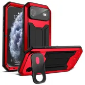 R-JUST iPhone Air Mobilskal Med Härdad Glas - Röd