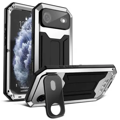 R-JUST iPhone Air Mobilskal Med Härdad Glas - Silver