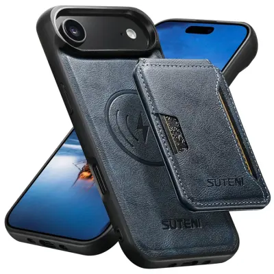 SUTENI iPhone Air Mobilskal MagSafe Cowhide M3 - Blå