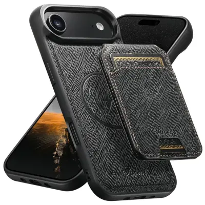 SUTENI iPhone Air Mobilskal MagSafe Cross Texture H18 - Svart