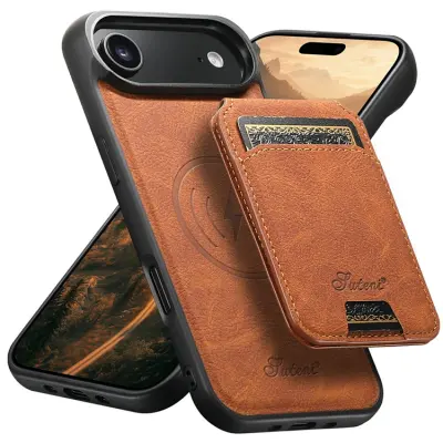 SUTENI iPhone Air Mobilskal MagSafe Kickstand H16 - Khaki