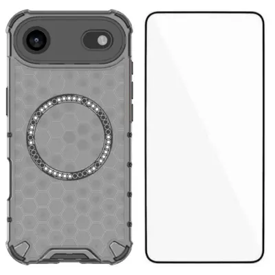 WANLONFENG iPhone Air Mobilskal Magsafe med Härdat Glas