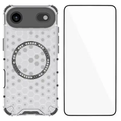 WANLONFENG iPhone Air Mobilskal Magsafe med Härdat Glas