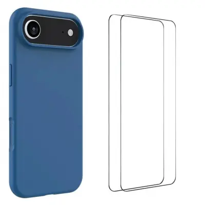 WANLONFENG iPhone Air Mobilskal Med 2st Härdat Glas - Blå