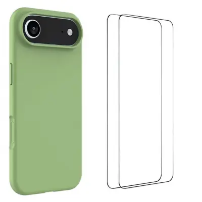 WANLONFENG iPhone Air Mobilskal Med 2st Härdat Glas - Grön