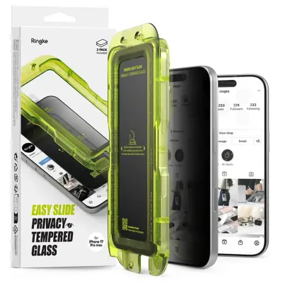 [2-Pack] Ringke iPhone 17 Pro Max Skärmskydd Härdat Glas Privacy