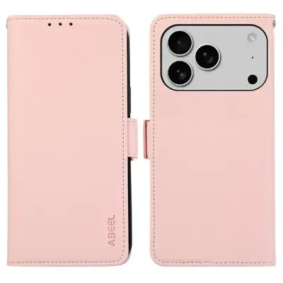 ABEEL iPhone 17 Pro Max Plånboksfodral Läder RFID Skydd