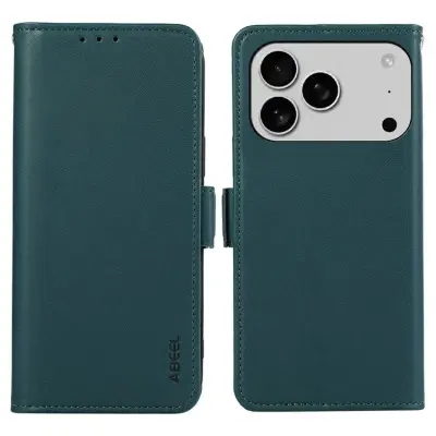 ABEEL iPhone 17 Pro Max Plånboksfodral Läder RFID Skydd