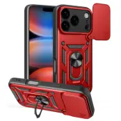 AMORUS Mobilskal till iPhone 17 Pro Max Med Kameralinsreglage - Röd