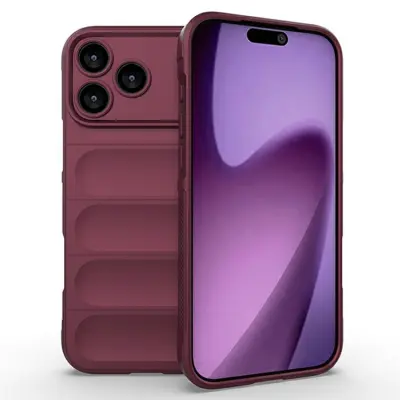 AMORUS iPhone 17 Pro Max Mobilskal Shockproof TPU Rugged - Vinröd
