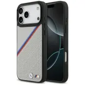 BMW Mobilskal till iPhone 17 Pro Max MagSafe M Tricolor Metal Logo - Grå