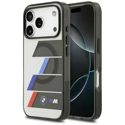 BMW iPhone 17 Pro Max Mobilskal MagSafe Metal Tricolor Lines - Anthracite