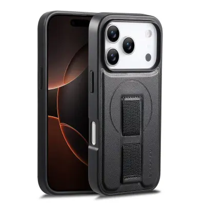 CASENEO iPhone 17 Pro Max Fodral Magnetiskt KonstLäder - Svart