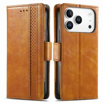 CASENEO iPhone 17 Pro Max Mobilskal KonstLäder - Khaki