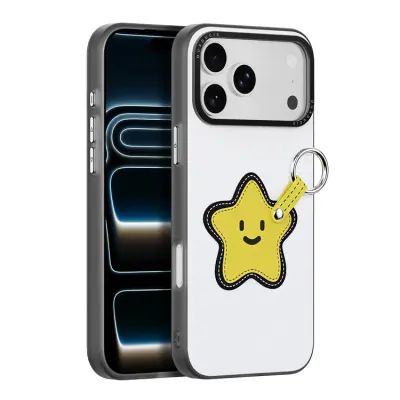 DUX DUCIS iPhone 17 Pro Max Mobilskal Fingerring/Rem Luvy Series (Snow White&Star)