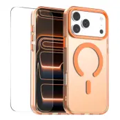 ENKAY iPhone 17 Pro Max Mobilskal MagSafe 9H Härdat Glas - Orange