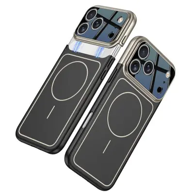 GKK iPhone 17 Pro Max Fodral Detachable Kamera Cover - Grå / Svart (Grå/Svart)