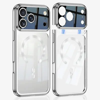 GKK iPhone 17 Pro Max Fodral - Klar PC med MagSafe (Silver)