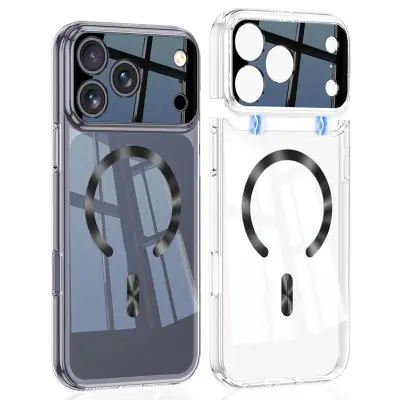 GKK iPhone 17 Pro Max Fodral - PC - Transparent - Svart (Transparent/Svart)