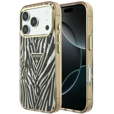 Guess IML Zebra Glitter MagSafe Case (iPhone 17 Pro Max/18 Pro Max)