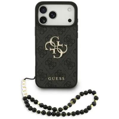 Guess iPhone 17 Pro Max Mobilskal 4G Strap 4G Classic Logo - Svart