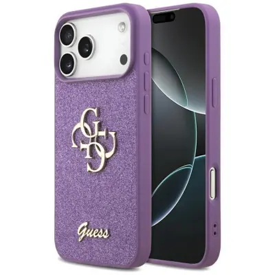 Guess iPhone 17 Pro Max Mobilskal Fixed Glitter Big 4G - Lilac