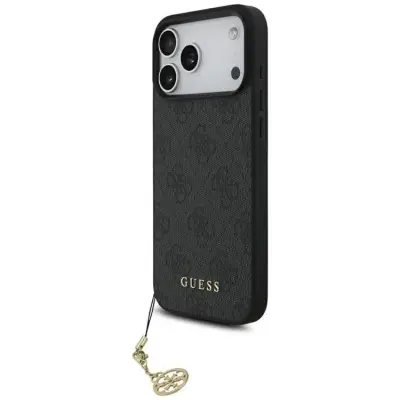 Guess iPhone 17 Pro Max Mobilskal MagSafe 4G Charms Collection - Svart