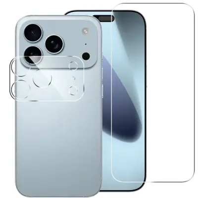 iPhone 17 Pro Max Härdat Glas Skärmskydd Plus Kameralinsskydd