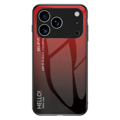 iPhone 17 Pro Max Mobilskal Anti-Scratch - Gradient Röd/Svart