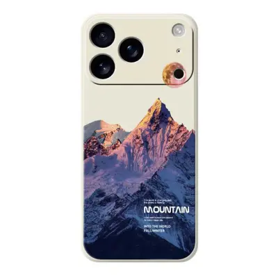 iPhone 17 Pro Max Mobilskal Blue Snow Mountain TPU - Beige