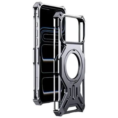 iPhone 17 Pro Max Mobilskal Bumper Frameless Aluminum - Silver