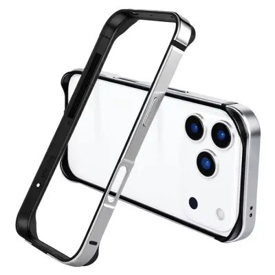 iPhone 17 Pro Max Mobilskal Bumper Ultra Thin Metal TPU - Silver