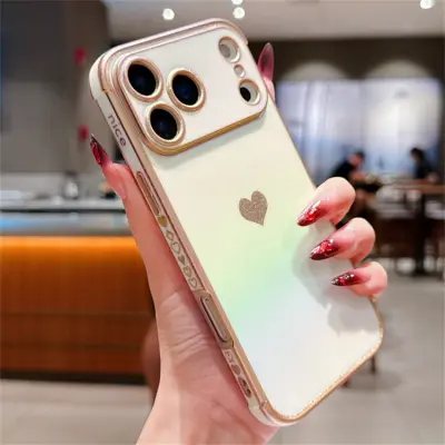 iPhone 17 Pro Max Mobilskal Dazzling Color Electroplated TPU - Vit