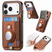 iPhone 17 Pro Max Mobilskal Detachable korthållare - Brun